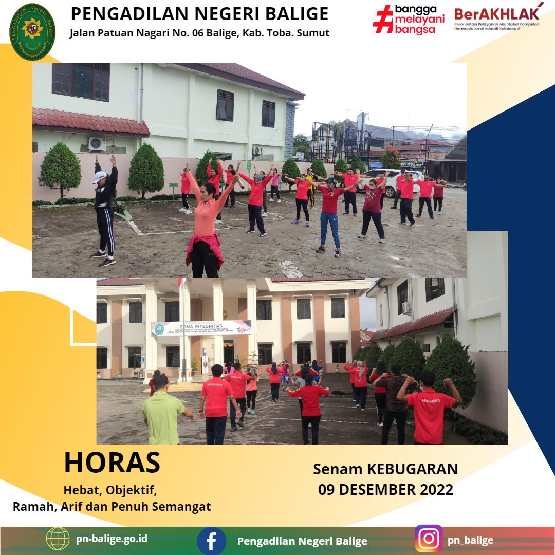 JUMAT SEHAT PENGADILAN NEGERI BALIGE 09 DESEMBER  2022